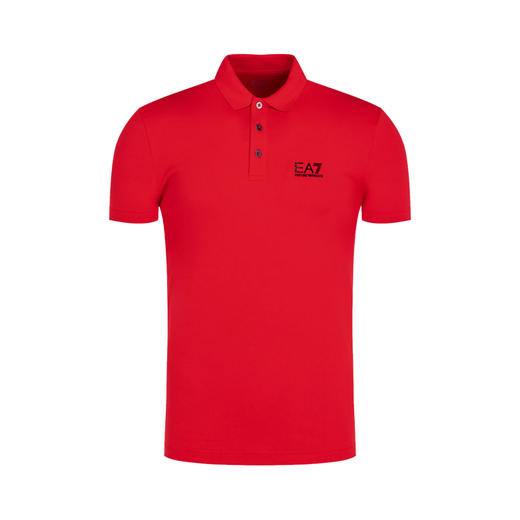 EMPORIO ARMANI EA7 阿玛尼 男士棉质字母标志logo印花短袖 POLO衫 红色 8NPF04 PJM5Z 1451 商品图0