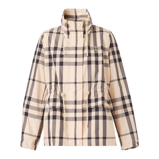 BURBERRY 巴宝莉 女士标志贴片 Vintage 格纹尼龙高领外套 8052605 B2148 商品图0
