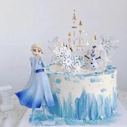 【冰雪奇缘淋面蛋糕】- 儿童生日蛋糕 - 公主款