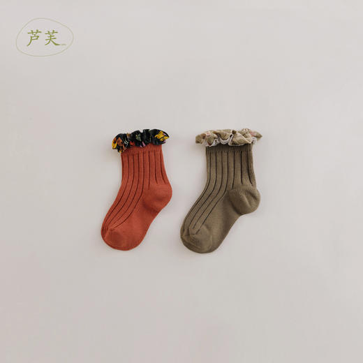【马克珍妮 芦芙系列】新款 女童优雅花边长袜2双装221815 商品图2
