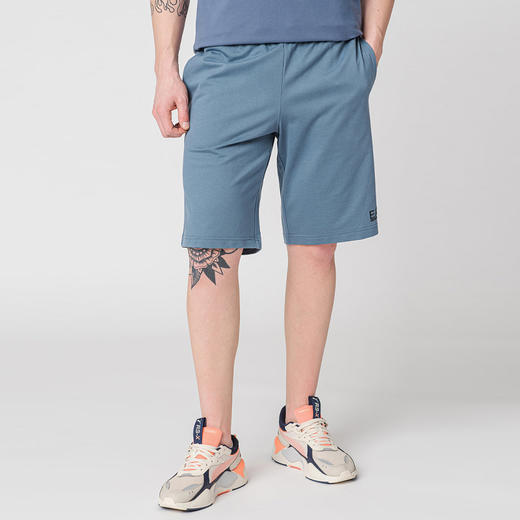 EMPORIO ARMANI EA7 阿玛尼 男士棉质字母标志logo印花休闲短裤 蓝色 8NPS02 PJ05Z 1537 商品图1