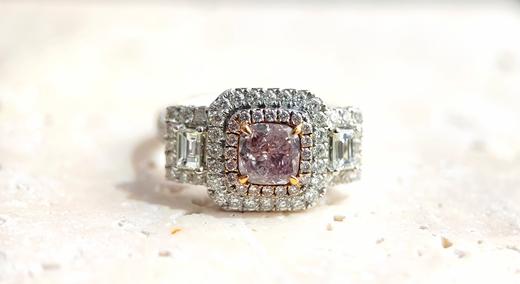 0.91克拉k金豪镶款粉钻戒指 商品图4