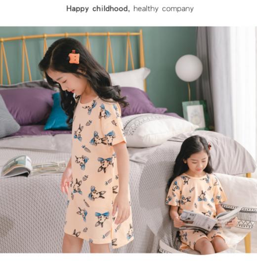 【亏本清仓】夏季儿童家居纯棉睡裙2条 商品图3