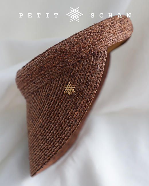 PETIT SCHAN小闪 #039 smiling cap 笑脸帽  进口拉菲草辫发箍空顶帽女防晒遮阳防紫外线帽子 商品图5