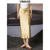 VIMAGE纬漫纪秋季新款个性洋气开叉复古半身裙女裙V1806428 商品缩略图5