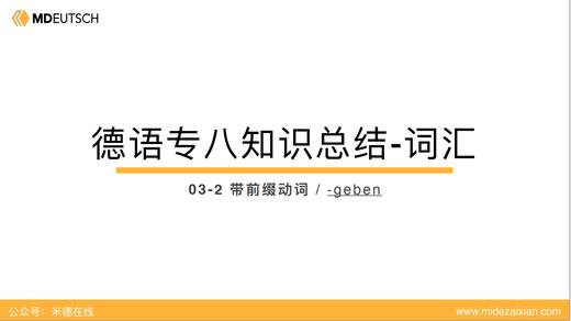 专八词汇：-geben 商品图0