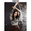 VIMAGE纬漫纪秋季新款洋气复古印花显瘦女小上衣V1813403 商品缩略图2