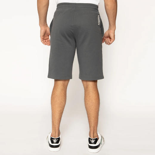 EMPORIO ARMANI EA7 阿玛尼 男士棉质字母标志logo印花休闲短裤 灰色 8NPS02 PJ05Z 1977 商品图2