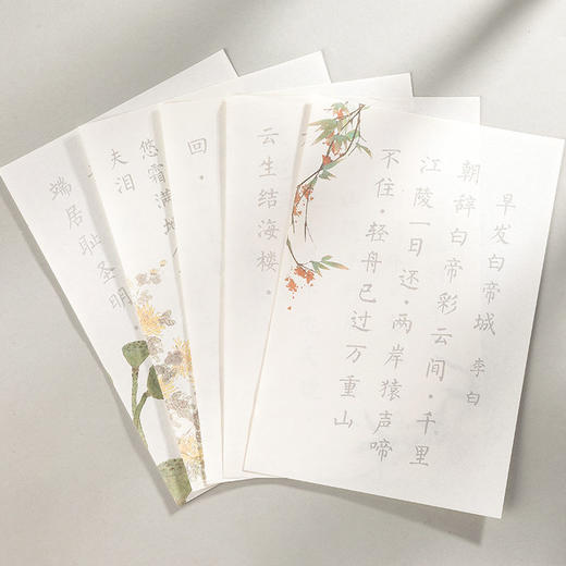 【SVIP赠品】簪花小楷毛笔字帖描红宣纸初学者入门套装唐诗宋词软笔书法练习纸 商品图5