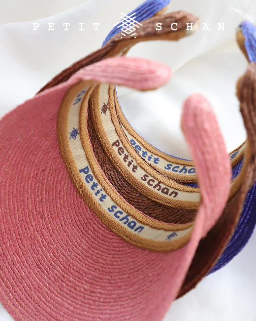 PETIT SCHAN小闪 #039 smiling cap 笑脸帽  进口拉菲草辫发箍空顶帽女防晒遮阳防紫外线帽子 商品图14