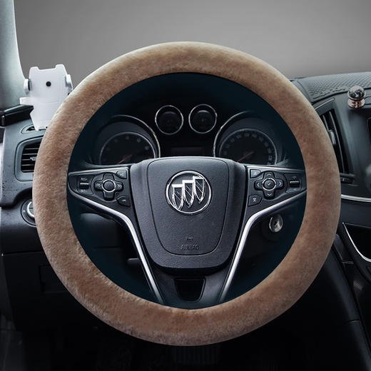 纯羊毛冬季汽车方向盘套毛绒把套大众速腾奔驰宝马奥迪思域轩逸 商品图4