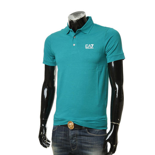 EMPORIO ARMANI EA7 阿玛尼 男士棉质字母标志logo印花短袖 POLO衫 绿色 8NPF04 PJM5Z 1839 商品图1