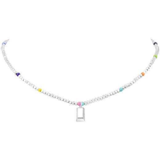 ZEGL小彩串碎银几两女项链女碎银子彩色串珠夏日多巴胺穿搭锁骨链 商品图2