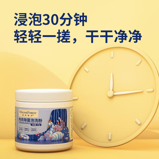 森林海洋 贴身衣物泡洗粉内衣裤专用有氧洗衣粉衣物除菌去污渍 商品图3