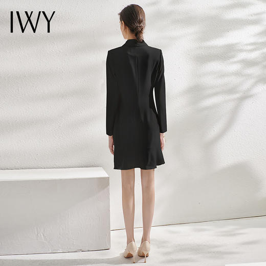 IWY/黑色职业西装连衣裙时尚办公室职场工作服主持人名媛气质修身 Q10359 商品图3