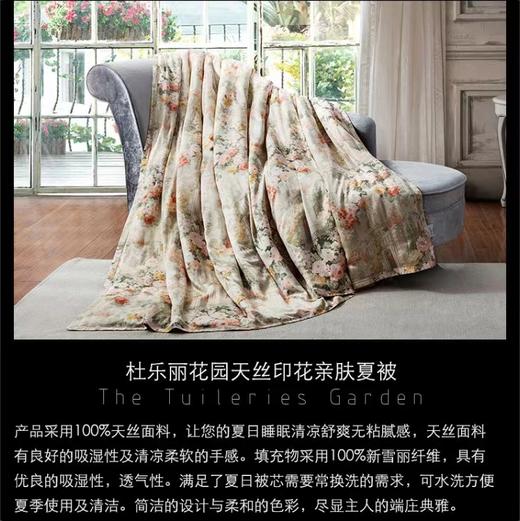 【家居】罗卡芙 ROYALCOVER 杜乐丽花园天丝印花亲肤夏被 商品图2