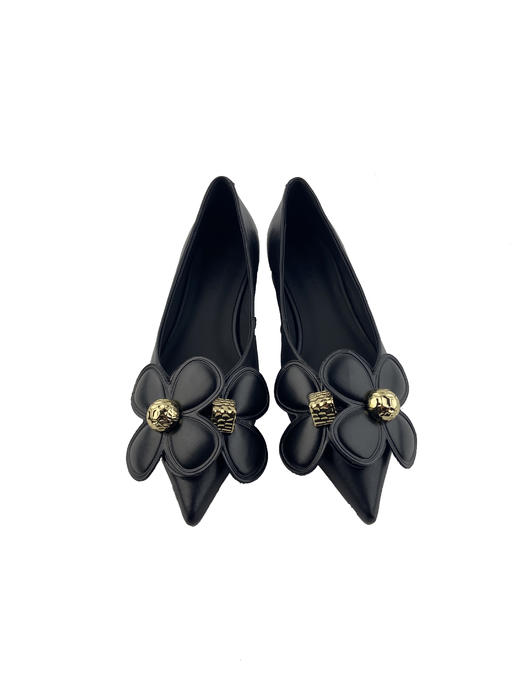 SAFICOO  经典黑 时尚尖头女士低跟鞋 商品图1