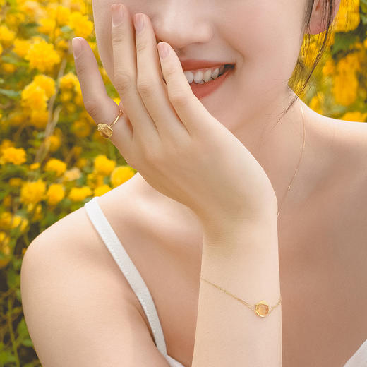 ［东方有境］18K金黄晶石项链#笑春风 商品图1