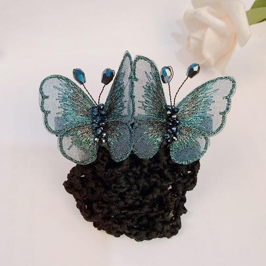 韩版酒店银行蝴蝶发网职业盘发网兜发夹头饰 商品图7