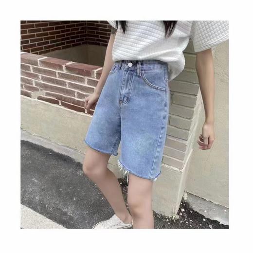 （清仓现货）【社群供T】1119韩版显瘦百搭毛边五分裤 商品图2