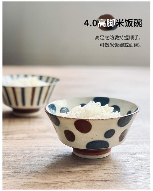 日本进口陶瓷餐具日式和风复古家用汤碗饭碗面碗 商品图3