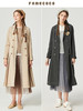 Famecoco范可儿设计感百褶裙式修身风衣新品秋季外套女士长款F225AT004 商品缩略图4