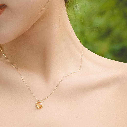 ［东方有境］18K金黄晶石项链#笑春风 商品图2