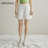 oldcolour宽松白色休闲短裤女夏新款纯棉百搭高级直筒裤通勤 商品缩略图1