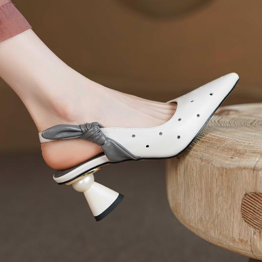 2022年夏季新时装尖头镂空高跟鞋女后空蝴蝶结单鞋  OLD-B526-529aa 商品图0