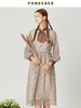 famecoco范可儿温柔女神范两件套秋季女装针织雪纺套装裙D216EA302 商品缩略图1