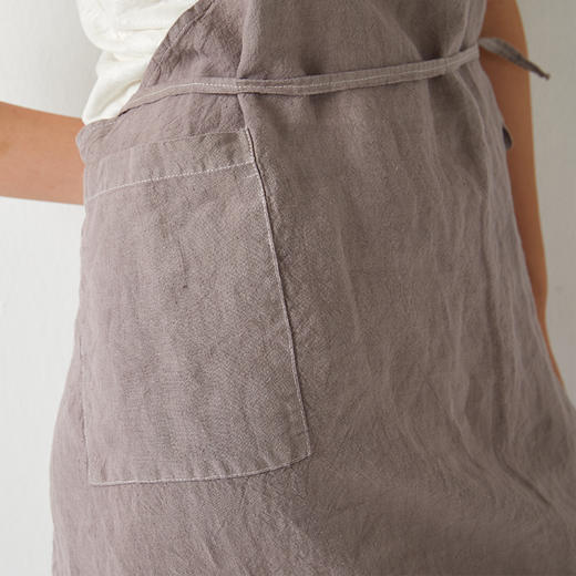 麻+汉麻围裙-槿紫 厨房/园艺 纯麻质地 商品图4
