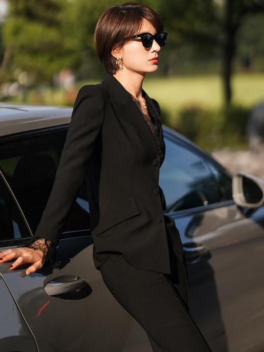 西装套装女春秋新款高级感时尚气质西服商务通勤职业两件套 商品图2