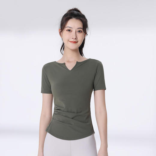 F202080梵蒂欧瑜伽短袖（含胸垫） 商品图1