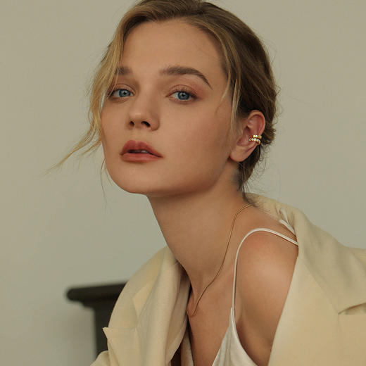 Oflye潮流饰品 耳夹无耳洞耳环女高质感冷淡风耳骨夹复古法式气质轻奢小众耳饰 商品图2