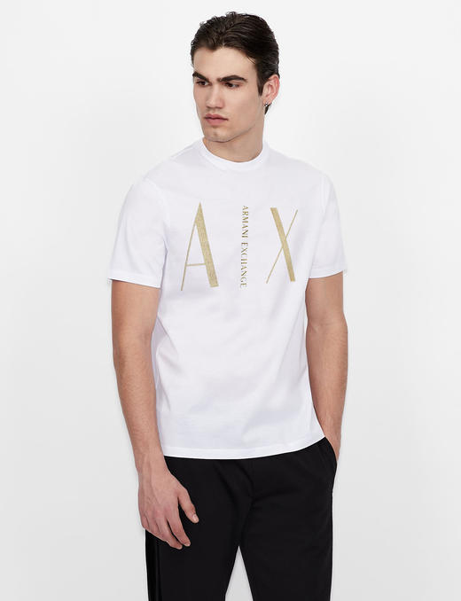 阿玛尼（ARMANI）男士T恤 奢侈品字母印花图案 短袖 98467 商品图0