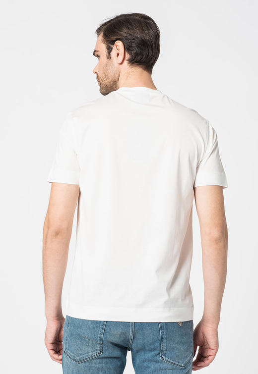 Emporio Armani男士长纤维+长绒棉半丝光弹力防汗休闲T恤 10720 商品图3