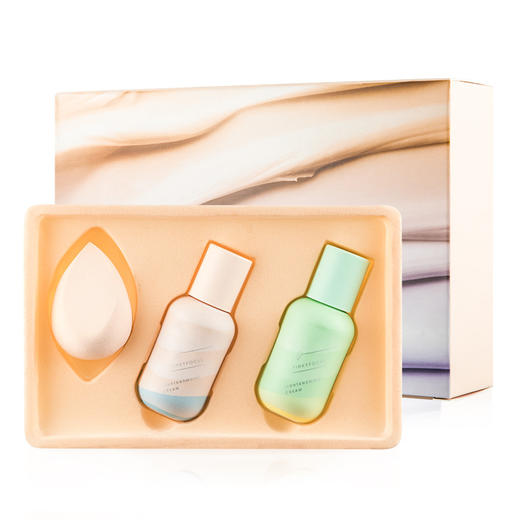 Pinkfocus水润养肤轻妆粉底液遮瑕保湿持久自然奶油肌打底妆套装 商品图4