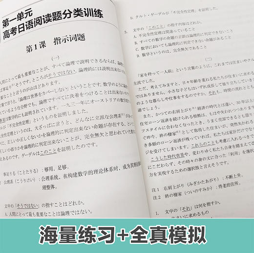 【新华书店旗舰店官网】高考日语阅读训练 中等日语研究会 海量练习全真模拟 日语高考高中日文考试读解全国通用小语种真题练习 商品图3