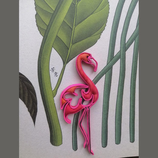火烈鸟盘扣胸针○芳意旗袍 商品图2