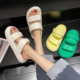 ins潮两穿拖鞋 夏季新款厚底拖鞋 沙滩鞋