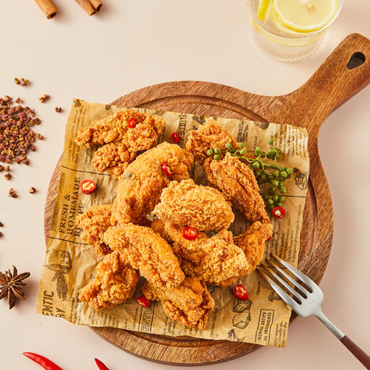 【吃货套餐】嘟嘟翅+脆皮炸鸡+肉多多鸡块+洋葱圈+手枪腿共5包1160g 商品图2