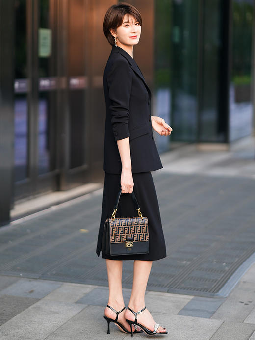 黑色职业西装套装女新款早秋高端气质名媛商务西服正装 商品图3