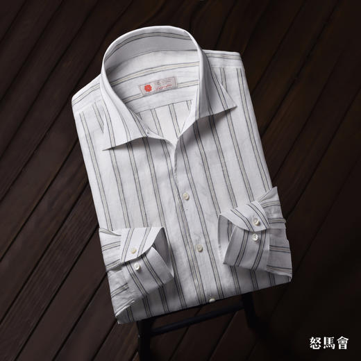 Flamenco 高支数法国亚麻意式工艺衬衫 商品图0