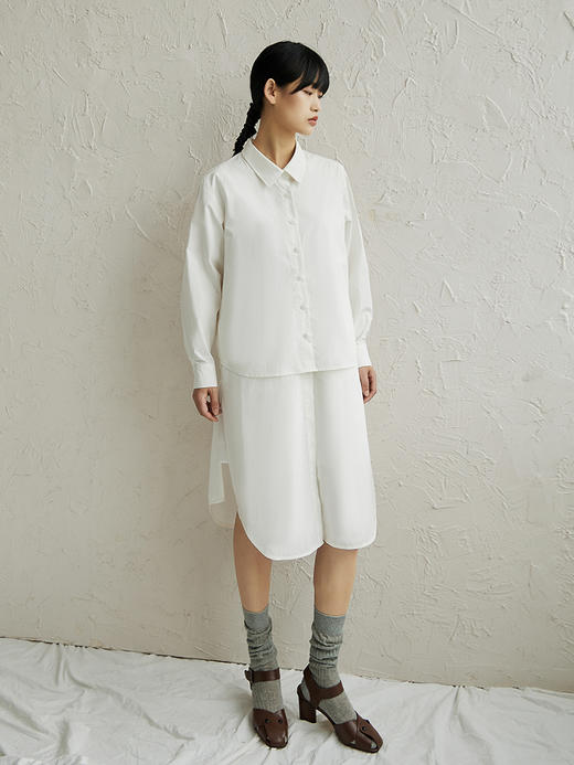 oldcolour高级感宽松显瘦白色衬衫女夏新款小众长袖通勤上衣 商品图3