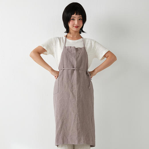 麻+汉麻围裙-槿紫 厨房/园艺 纯麻质地 商品图1