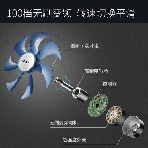 莱克F7空气循环扇落地可升降家用电风扇遥控定时F502升级款 商品图4