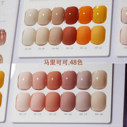 马里可可48色12ml．四季经典甲油胶系列soforna（底胶+封层+加固+刷好色板） 商品图3