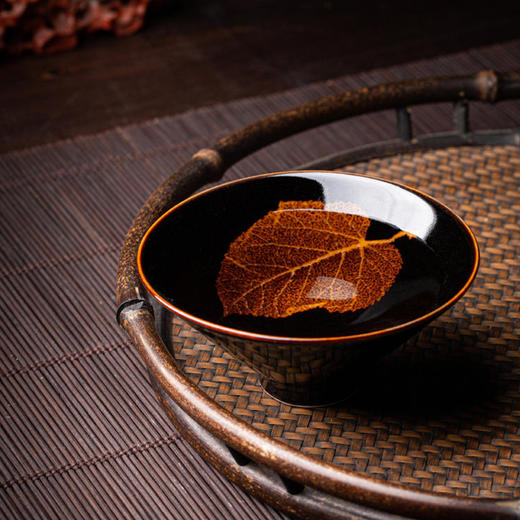 非白造物丨桑叶 斗笠盏/禅定杯/茶盏 主人杯 品茗杯 建盏  茶杯 木叶天目盏系列 三款可选 商品图3
