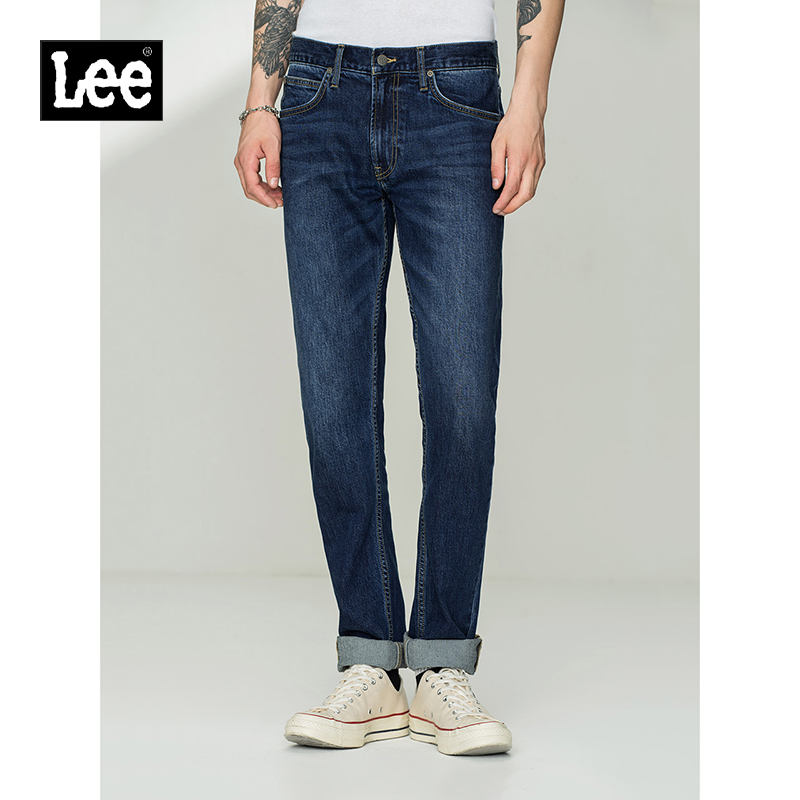 Lee商场同款21秋季新品726标准直脚蓝色男牛仔裤LMB1007263SP00FA00281