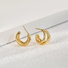 QJMSP-H00802新款时尚简约气质小香风几何耳钉 商品缩略图1